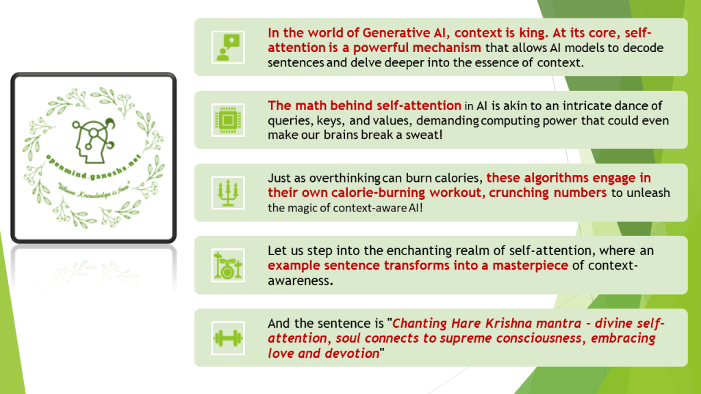 Unraveling Self-Attention: How AI Masters the Art of Context with a Single&nbsp;Sentence